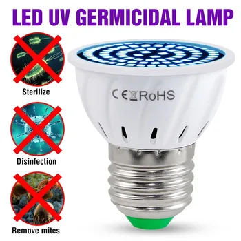 E27 UV Desinfection Lamp LED UVC Germicidal Bulb GU10 Ultraviolet Light 48leds Amuchina
E27 UV Desinfection Lamp LED UVC Germicidal Bulb GU10 Ultraviolet Light 48leds Amuchina