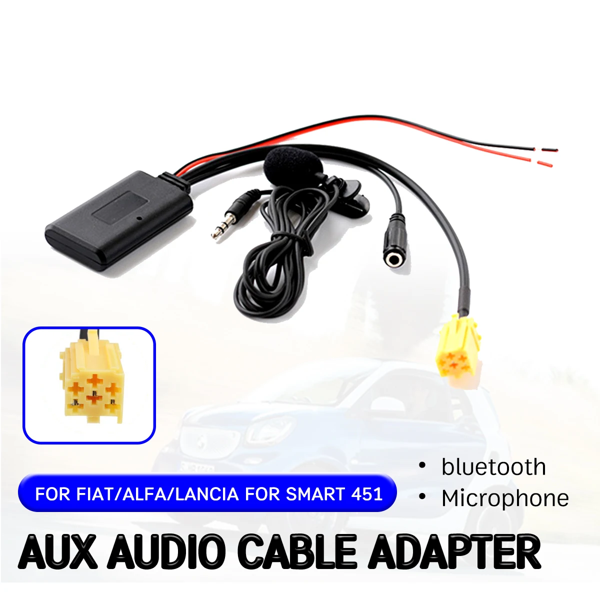 Bluetooth Aux-приемник для Alfa Romeo 159 для Fiat Grande Punto, Кабель-адаптер с микрофоном для 6-контактного аудиоблока CD
Bluetooth Aux-приемник для Alfa Romeo 159 для Fiat Grande Punto, Кабель-адаптер с микрофоном для 6-контактного аудиоблока CD