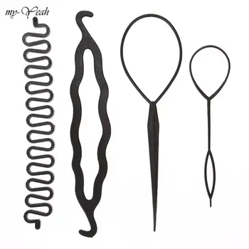 4pcs/set 3 Kinds Magic Hair Styling Accessories Set Braiders Hair Pin Bun Roller Maker Hair Braiding Twist Curler Styling Tool 
4pcs/set 3 Kinds Magic Hair Styling Accessories Set Braiders Hair Pin Bun Roller Maker Hair Braiding Twist Curler Styling Tool