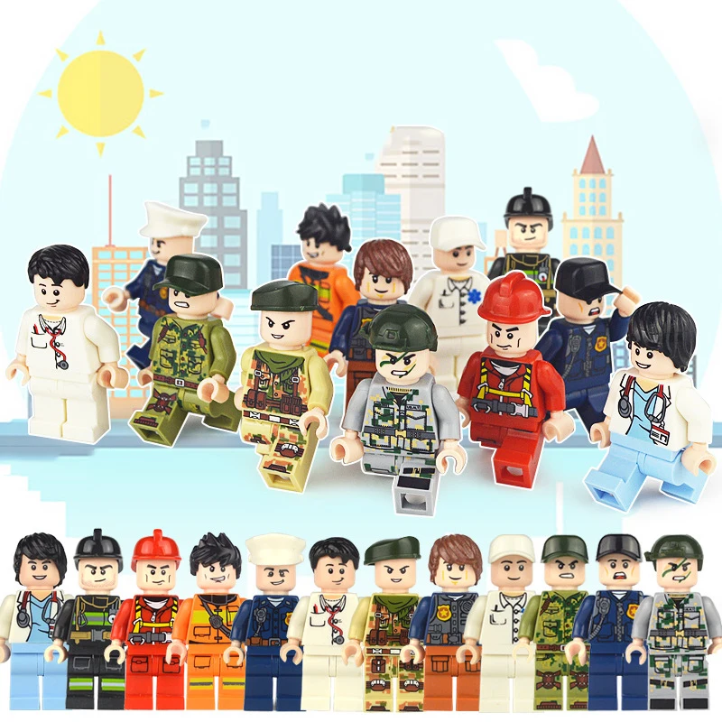 City Profession Figures Assembled Building Blocks Toy for Children Small Doll Wedding Soldier Model Kids Block Toy Birthday Gift
City Profession Figures Assembled Building Blocks Toy for Children Small Doll Wedding Soldier Model Kids Block Toy Birthday Gift