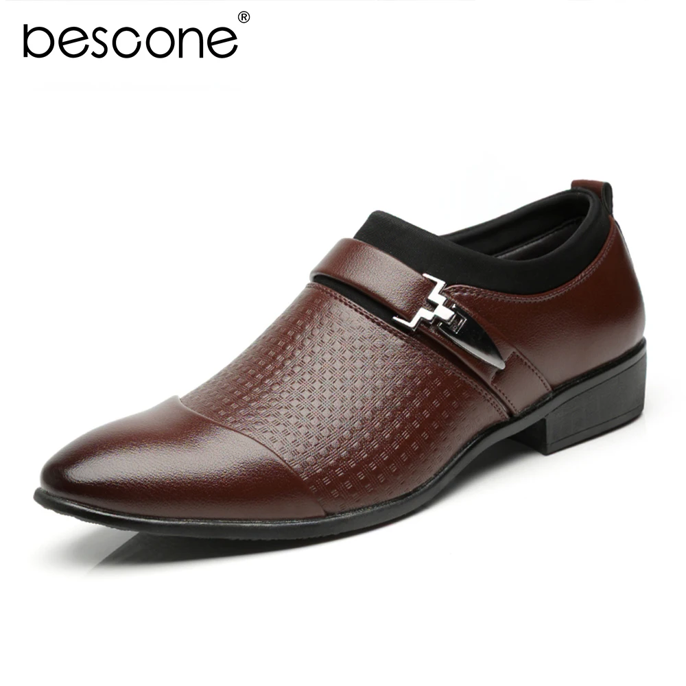 BESCONE New Business Men' s Formal Shoes Print Belt Metal Decoration High Quality Slip-On Office Shoes Elegant Formal Shoes BZ10 
BESCONE New Business Men' s Formal Shoes Print Belt Metal Decoration High Quality Slip-On Office Shoes Elegant Formal Shoes BZ10