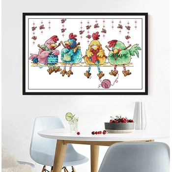 Joy Sunday Little chickens Knitting sweater cross stitch kits printed chinese counted embroidery needlework decorations for Home
Joy Sunday Little chickens Knitting sweater cross stitch kits printed chinese counted embroidery needlework decorations for Home