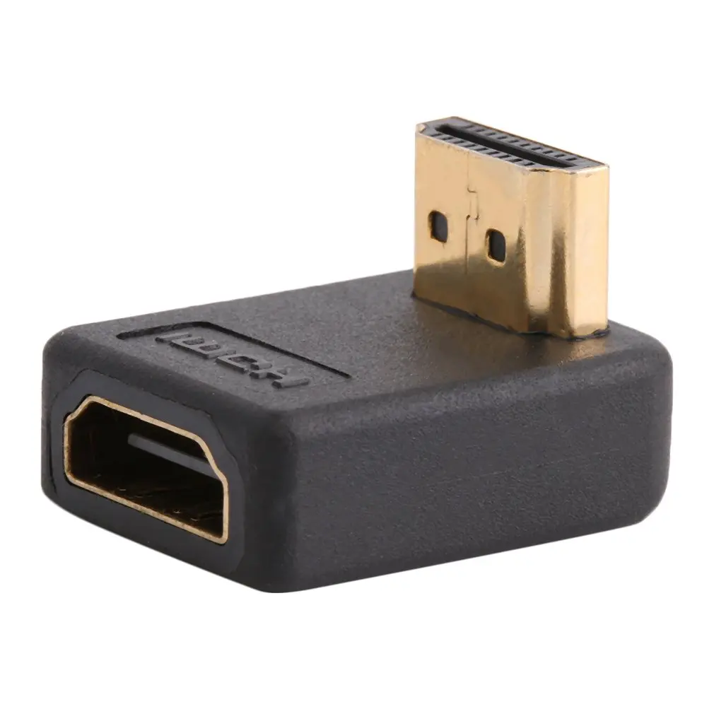 90 Degree HDMI a Male to Female Port Adapter Right Angle Extension Converter Bundle 1 HDMI Cables Polybag Gold
90 Degree HDMI a Male to Female Port Adapter Right Angle Extension Converter Bundle 1 HDMI Cables Polybag Gold