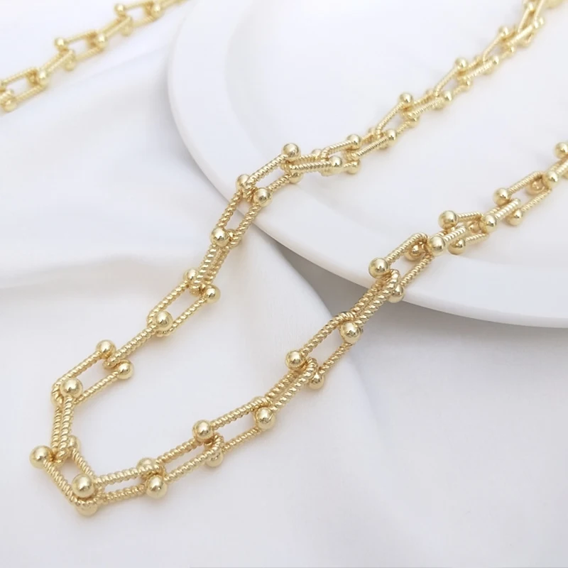 Pure Brass Solid Chunky U-shaped Chain Horseshoe Twist Chain Bulk For Diy Handmade Bracelet Necklace Jewelry Making Accessories
Pure Brass Solid Chunky U-shaped Chain Horseshoe Twist Chain Bulk For Diy Handmade Bracelet Necklace Jewelry Making Accessories