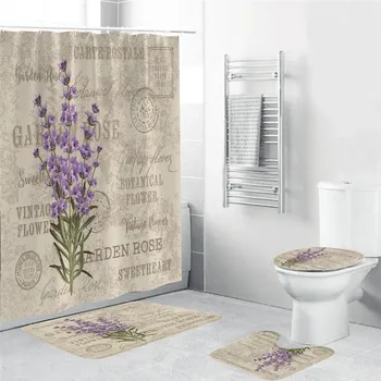 Waterproof Flowers Shower Curtain Sets Non Slip Rugs Toilet Lid Cover and Bath Mat
Waterproof Flowers Shower Curtain Sets Non Slip Rugs Toilet Lid Cover and Bath Mat