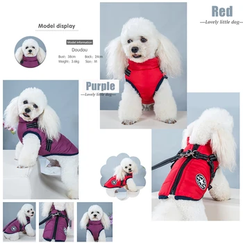 Dog Cotton-padded Clothes Chest Back One-piece Cotton Waistcoat Pet Clothes Winter Thickened Two-legged Cotton-padded Clothes
Dog Cotton-padded Clothes Chest Back One-piece Cotton Waistcoat Pet Clothes Winter Thickened Two-legged Cotton-padded Clothes