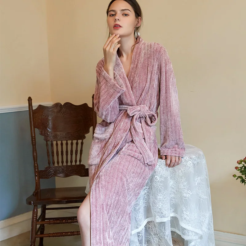 Wasteheart Winter Luxury Pink Pajama Sexy Women Robe Lace Lingerie Sleepwear Flannel Nightwear Plus Size Woven Bathrobe Homewear
Wasteheart Winter Luxury Pink Pajama Sexy Women Robe Lace Lingerie Sleepwear Flannel Nightwear Plus Size Woven Bathrobe Homewear