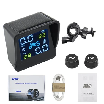 Newest USB Solar Charging Motorcycle TPMS Motor Tire Pressure Tyre Temperature Monitoring Alarm System with 2 External Sensors
Newest USB Solar Charging Motorcycle TPMS Motor Tire Pressure Tyre Temperature Monitoring Alarm System with 2 External Sensors