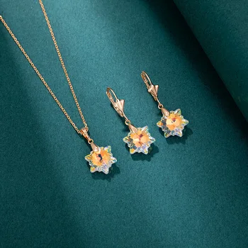 Wedding Necklace and Earring Set made with Austrian Crystal for Women Party Jewelery Accessories New Snowflake Designer Set Gift
Wedding Necklace and Earring Set made with Austrian Crystal for Women Party Jewelery Accessories New Snowflake Designer Set Gift