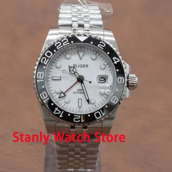 Luxury Bliger 40mm White Dial Luminous Marks Sapphire Ceramic Bezel GMT Function Jubilee-Band Automatic Movement Men's Watch
Luxury Bliger 40mm White Dial Luminous Marks Sapphire Ceramic Bezel GMT Function Jubilee-Band Automatic Movement Men's Watch