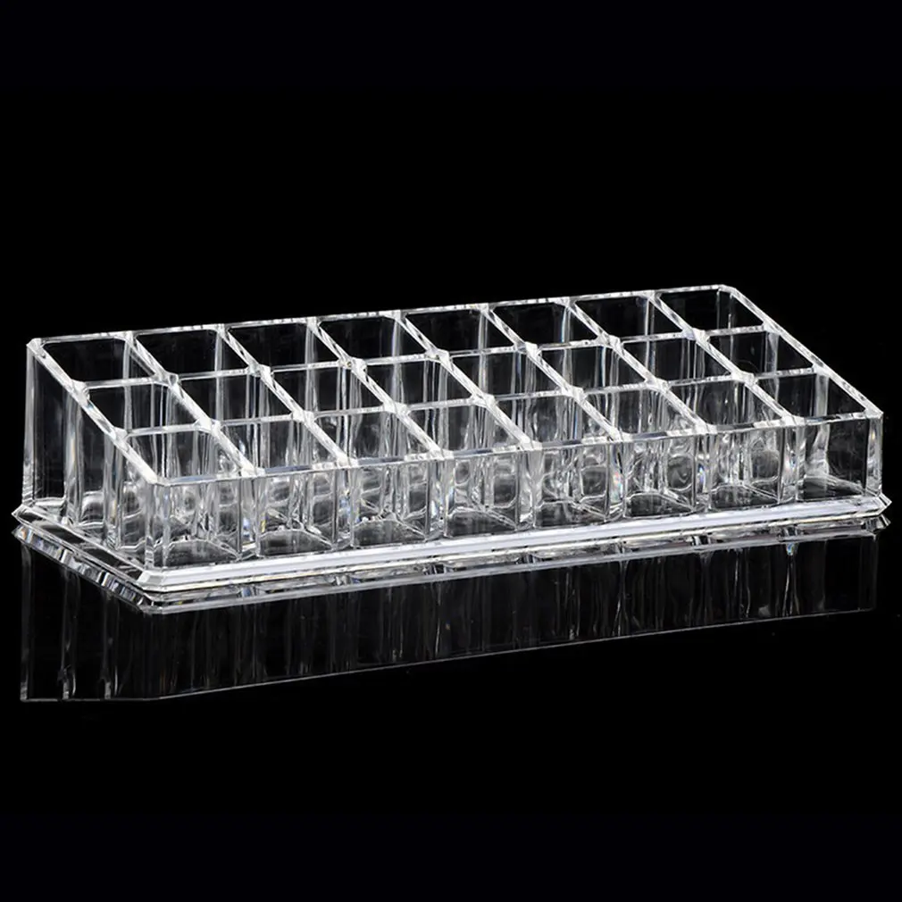 24 Lattices Transparent Lipstick Rack Clear Case Display Stand Cosmetic Jewelry Storage Holder Flat Beveled Makeup Organizer
24 Lattices Transparent Lipstick Rack Clear Case Display Stand Cosmetic Jewelry Storage Holder Flat Beveled Makeup Organizer