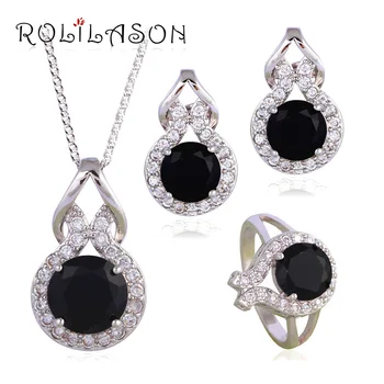 Silver stamped Clip Earrings Necklace Pendant rings Weddings Black AAA CZ Fashion Jewelry Set for women JS622
Silver stamped Clip Earrings Necklace Pendant rings Weddings Black AAA CZ Fashion Jewelry Set for women JS622