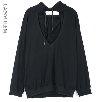 LANMREM can ship Pure Black long sleeve hoodies for women 2020 spring summer new big size Loose Hollow Out sexy sweatshirt YH839
LANMREM can ship Pure Black long sleeve hoodies for women 2020 spring summer new big size Loose Hollow Out sexy sweatshirt YH839