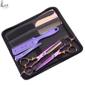 Hair Cutting Scissors 5.5" 6" Mr Rabbit Japanese Steel Multi-color Hairdressing Scissors Thinning Shears Hair Scissors Set M9003
Hair Cutting Scissors 5.5" 6" Mr Rabbit Japanese Steel Multi-color Hairdressing Scissors Thinning Shears Hair Scissors Set M9003