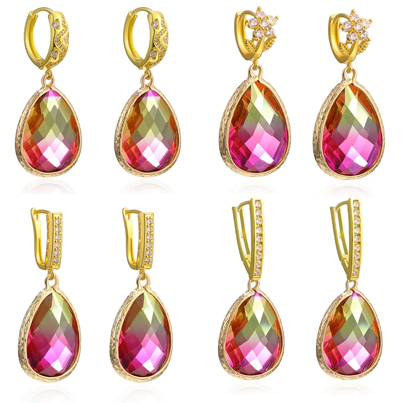 Earring Female Gold Color Copper Stud Earrings Multicolor Round Crystal Earrings For Women Girl Fashion Wedding Jewelry Gifts
Earring Female Gold Color Copper Stud Earrings Multicolor Round Crystal Earrings For Women Girl Fashion Wedding Jewelry Gifts