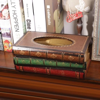 Universal Storage Box Wooden Simulated Book Tissue Box Storage Box Vintage Tissue Box
Universal Storage Box Wooden Simulated Book Tissue Box Storage Box Vintage Tissue Box