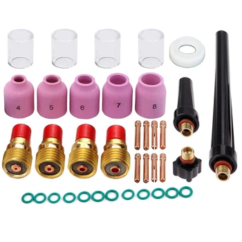37Pcs TIG Welding Torch Gas Lens Kit Accessories for WP 9 20 25 Tig Welding Torch Torch Welding Accessories
37Pcs TIG Welding Torch Gas Lens Kit Accessories for WP 9 20 25 Tig Welding Torch Torch Welding Accessories