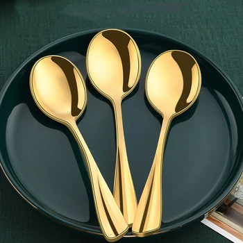 Set of 3 Golden 304 Stainless Steel Spoon Kit Cutlery Sets Packs Dinnerware for Soup Tableware Gadgets Tools
Set of 3 Golden 304 Stainless Steel Spoon Kit Cutlery Sets Packs Dinnerware for Soup Tableware Gadgets Tools