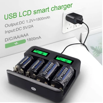 8 Slots Lcd Display Usb For Aa Sc C D Size Rechargeable Battery 1.2V -Mh -Cd Quick 
8 Slots Lcd Display Usb For Aa Sc C D Size Rechargeable Battery 1.2V -Mh -Cd Quick