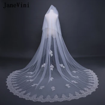 JaneVini Elegant Two Layers Cathedral Long Ivory Veil with Comb Appliques Edge Beaded Tulle Bridal Veil for Wedding Accessories
JaneVini Elegant Two Layers Cathedral Long Ivory Veil with Comb Appliques Edge Beaded Tulle Bridal Veil for Wedding Accessories