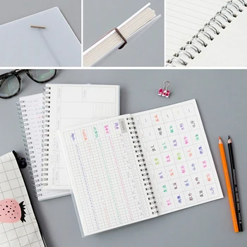50sheets A5 Spiral Notebooks Transparent PP Cover Diary Weekly Monthly Planner Schedule Agendas Notebooks
50sheets A5 Spiral Notebooks Transparent PP Cover Diary Weekly Monthly Planner Schedule Agendas Notebooks