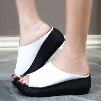 Women Summer platform Sandals Fashion wedge Shoes elegant korean Leisure Fish Mouth Wedge Sandals ladies White Black slippers
Women Summer platform Sandals Fashion wedge Shoes elegant korean Leisure Fish Mouth Wedge Sandals ladies White Black slippers