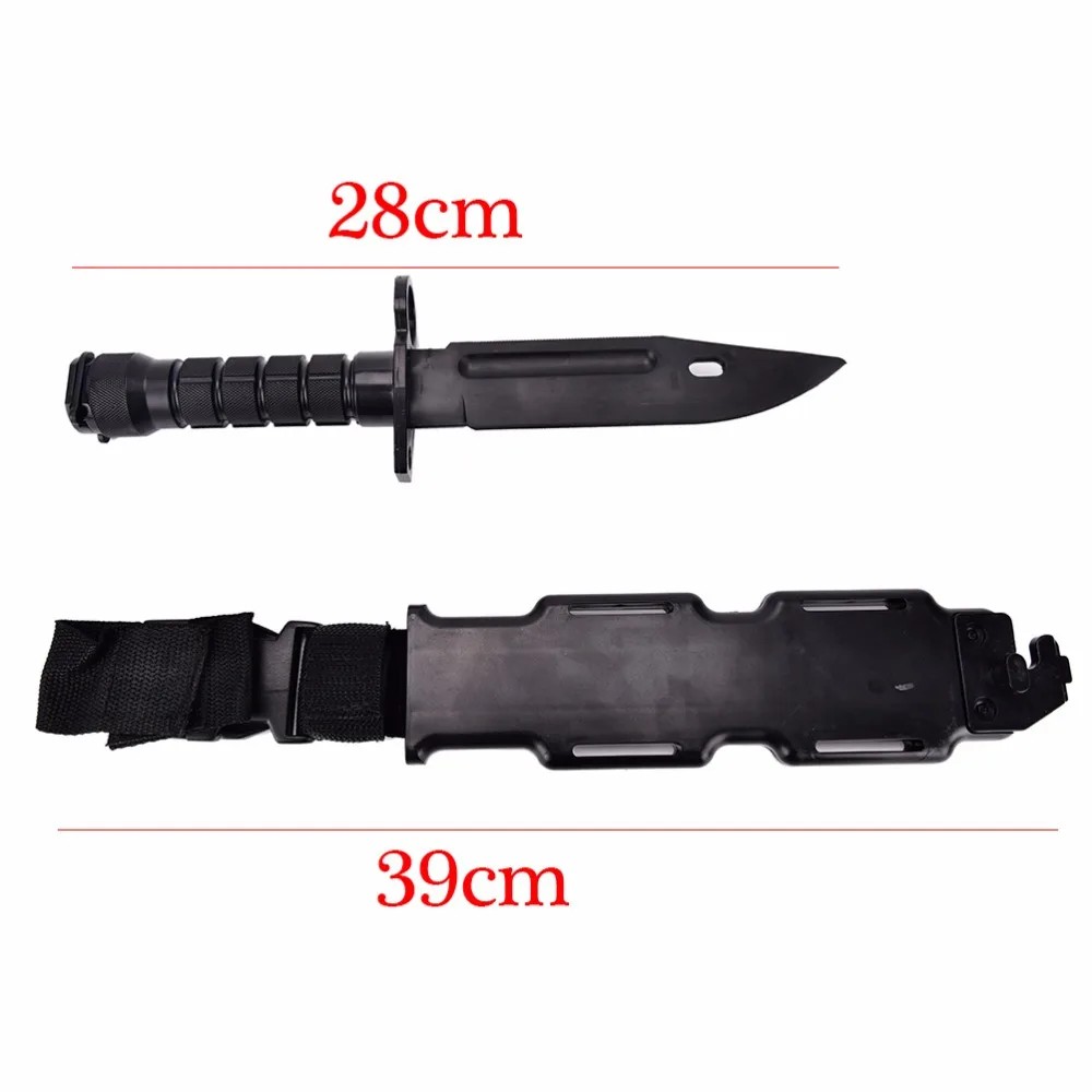 US Army M9 Airsoft Tactical Combat Plastic Toy Dagger Cosplay Model Knife for Show Military Training Wargame Hunting Black Color
US Army M9 Airsoft Tactical Combat Plastic Toy Dagger Cosplay Model Knife for Show Military Training Wargame Hunting Black Color