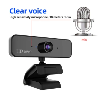 USB HD 1080P Webcam Built-in Microphone High-end Video Call Computer Peripheral Web Camera for Microsoft Youtube PC Laptop Black
USB HD 1080P Webcam Built-in Microphone High-end Video Call Computer Peripheral Web Camera for Microsoft Youtube PC Laptop Black
