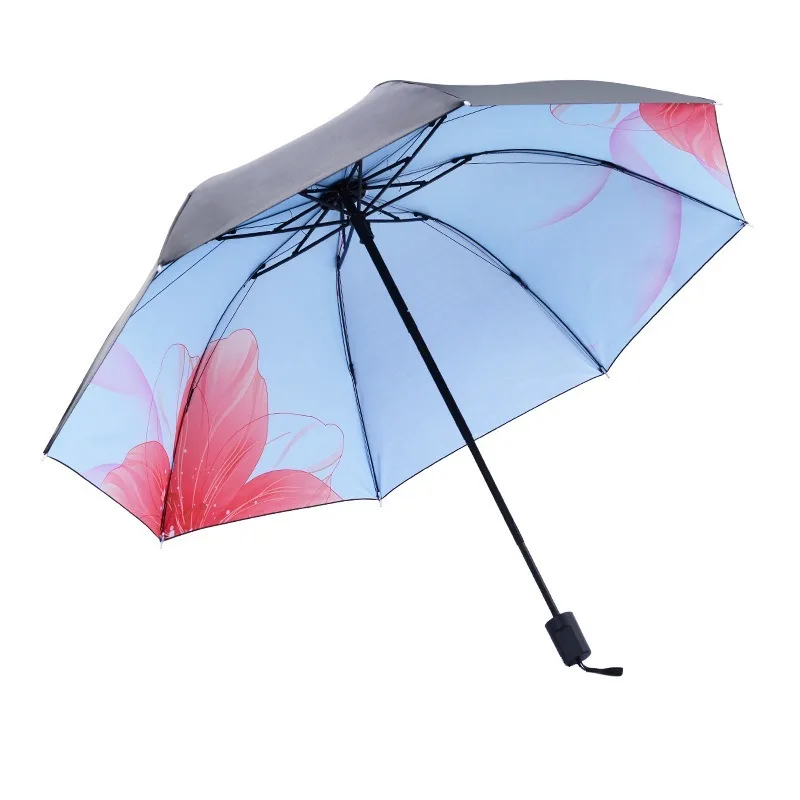 Beauty Multifunction Umbrella Black Glue Sunny Umbrella Anti-UV Parasol Female Sunscreen Tri-fold Sunny and Rainy Umbrella
Beauty Multifunction Umbrella Black Glue Sunny Umbrella Anti-UV Parasol Female Sunscreen Tri-fold Sunny and Rainy Umbrella