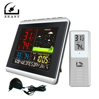 EU /US Plug Wireless Weather Station Temperature Humidity Sensor Colorful LCD Display Weather Forecast Clock In/outdoor
EU /US Plug Wireless Weather Station Temperature Humidity Sensor Colorful LCD Display Weather Forecast Clock In/outdoor