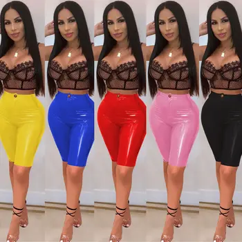 2019 summer European and American style fashion sexy tight foreign trade new high elastic five points PU leather pants
2019 summer European and American style fashion sexy tight foreign trade new high elastic five points PU leather pants