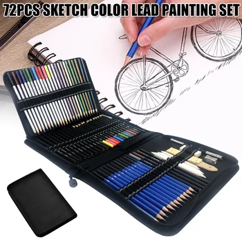 72Piece Drawing Set Beginner or Professional Tool Set Pencil Case with Watercolor Pencils Accessories Art Supplies JR De 
72Piece Drawing Set Beginner or Professional Tool Set Pencil Case with Watercolor Pencils Accessories Art Supplies JR De