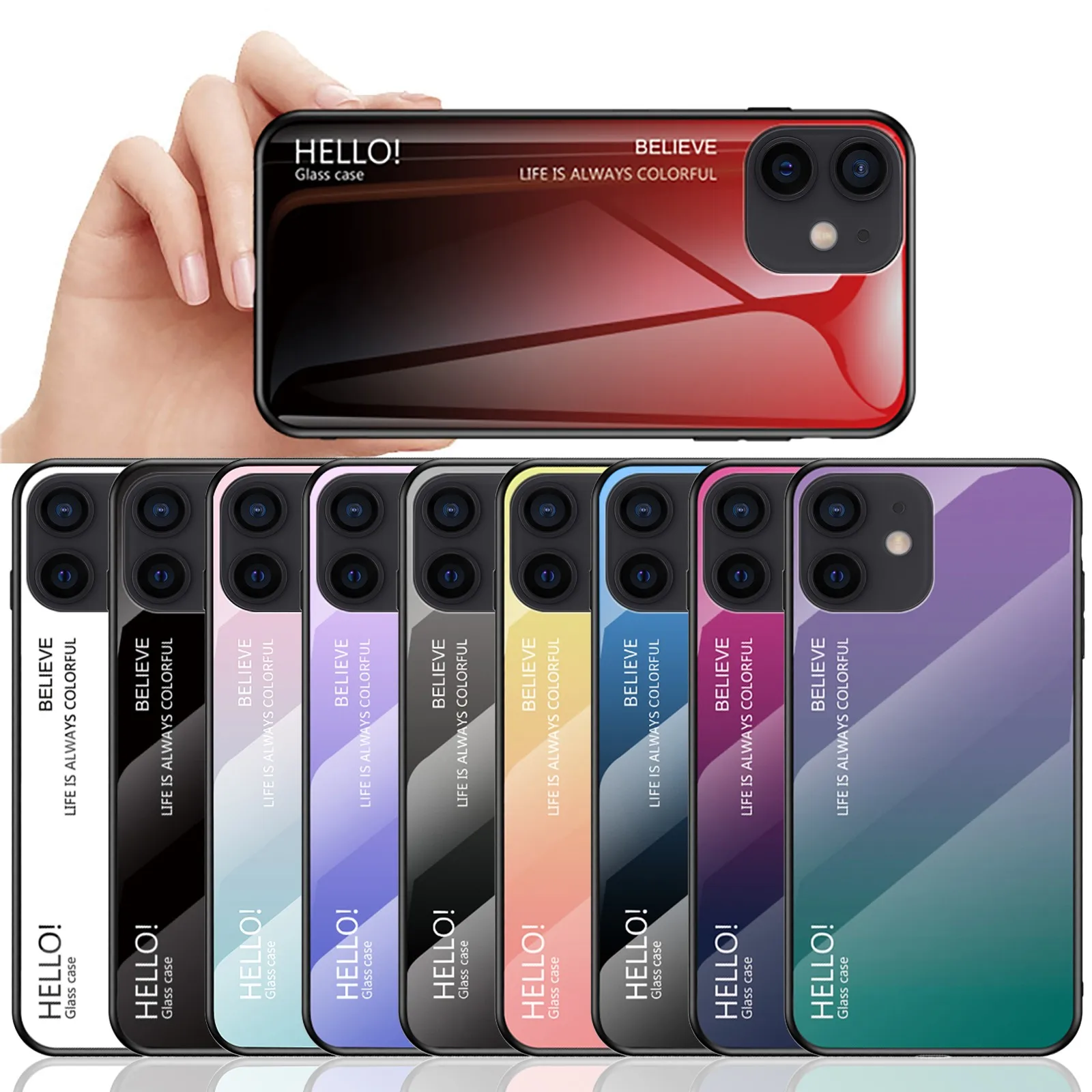 Iphone 12 gradient color protective case 6.1 inch all-inclusive edge anti-drop mirror phone case iphone 12 case new 50*
Iphone 12 gradient color protective case 6.1 inch all-inclusive edge anti-drop mirror phone case iphone 12 case new 50*