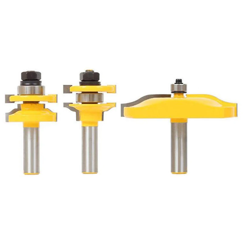 3 PCS Router Bit Set, 1/2-Inch Shaker Raised Panel Round Over Cabinet Door Router Bit Set with Back-Cutter Panel Raiser 1/2-Inch
3 PCS Router Bit Set, 1/2-Inch Shaker Raised Panel Round Over Cabinet Door Router Bit Set with Back-Cutter Panel Raiser 1/2-Inch