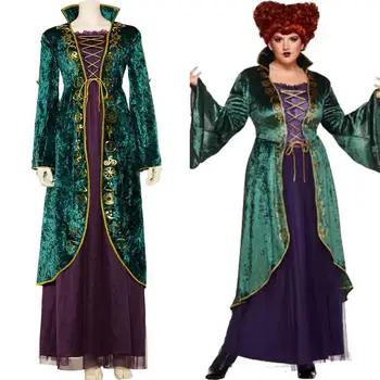 Hocus Pocus Cosplay Winifred Sanderson Costume Uniform Dress Witch Robe Adult Halloween Carnival Costume Men Women
Hocus Pocus Cosplay Winifred Sanderson Costume Uniform Dress Witch Robe Adult Halloween Carnival Costume Men Women