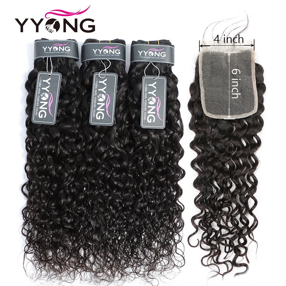 Yyong 4x6 Water Wave Closure With Bundles Brazilian Human Hair 3/4 Bundles With Closure Non Remy Hair Weave Bundles With Closure
Yyong 4x6 Water Wave Closure With Bundles Brazilian Human Hair 3/4 Bundles With Closure Non Remy Hair Weave Bundles With Closure