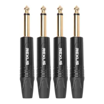 4pcs 6.35mm (6.5 Plug) Mono Jack Male Plug Connector DIY Soldering Plug Audio Cable for DIY Electric Guitar Sound Card Microphon 
4pcs 6.35mm (6.5 Plug) Mono Jack Male Plug Connector DIY Soldering Plug Audio Cable for DIY Electric Guitar Sound Card Microphon