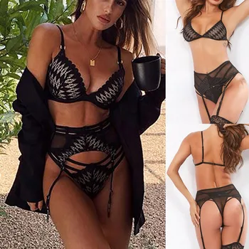 Black Sexy Women Lace Underwear Underwire Bra Briefs G-string Lingerie Set S-l Sexy Lingerie For Women Erotic Plus Size Women
Black Sexy Women Lace Underwear Underwire Bra Briefs G-string Lingerie Set S-l Sexy Lingerie For Women Erotic Plus Size Women