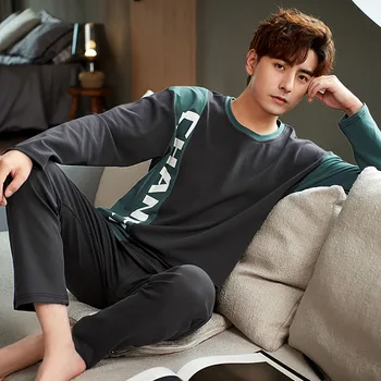 Autumn Warm Men Pyjamas Loose Round neck Pajama Set Men Pure Full Cotton Pajama For Men Plus Size Sleepwear Suit Casual Homewear
Autumn Warm Men Pyjamas Loose Round neck Pajama Set Men Pure Full Cotton Pajama For Men Plus Size Sleepwear Suit Casual Homewear
