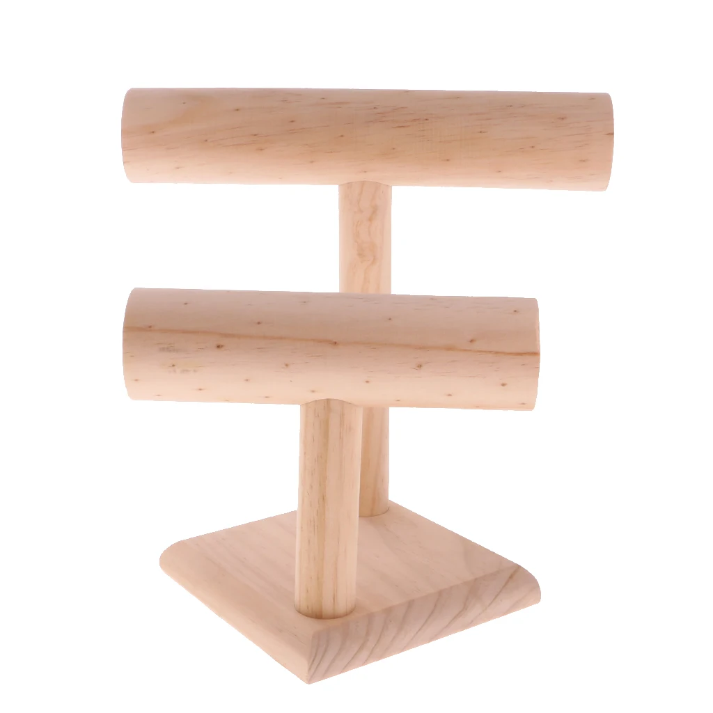 Wood T-bar Jewelry Display Stands for Bracelet Chain Watch holder Jewelry Organizer Rack Packgaing Shelf Wood T-bar Jewelry Display Stands for Bracelet Chain Watch holder Jewelry Organizer Rack Packgaing Shelf