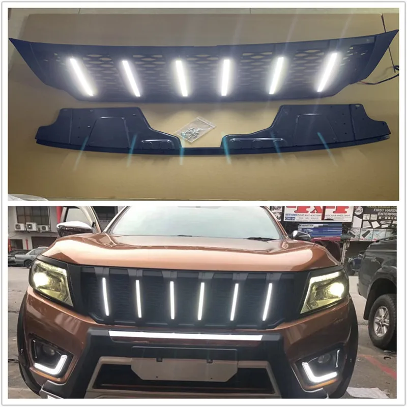 FRONT RACING GRILLS BUMPERS MASK GILL WITH LED DRL ACCESSORIES ABS MATTE BLACKG RILLE FIT FOR NISSAN NAVAR NP300 2015-2017 CAR
FRONT RACING GRILLS BUMPERS MASK GILL WITH LED DRL ACCESSORIES ABS MATTE BLACKG RILLE FIT FOR NISSAN NAVAR NP300 2015-2017 CAR