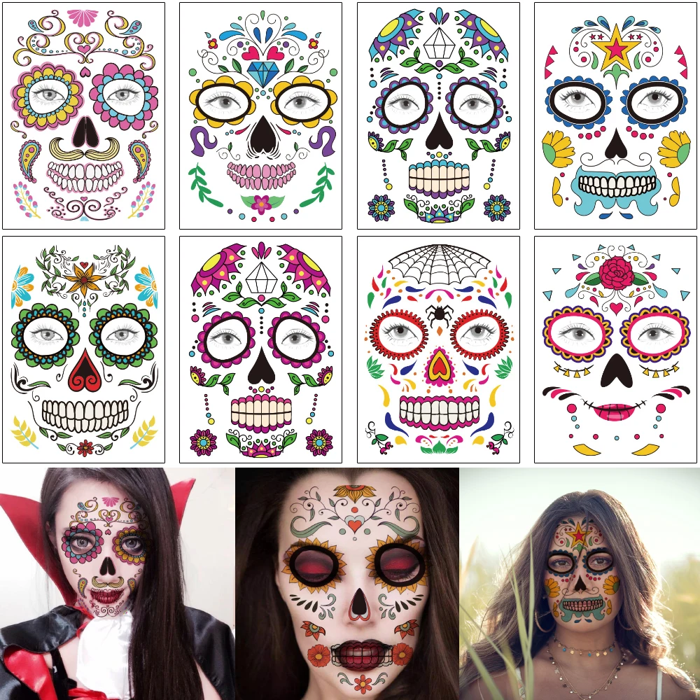 Halloween Face Art Temporary Waterproof Eye Tattoo Sticker Personality Body Makeup Stage Party Flower Design for Woman Man Decal
Halloween Face Art Temporary Waterproof Eye Tattoo Sticker Personality Body Makeup Stage Party Flower Design for Woman Man Decal