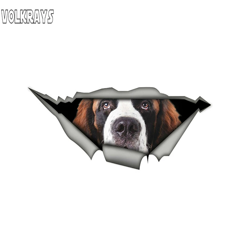 

Volkrays Saint Bernard Car Sticker Funny Pet Decal Waterproof Sunscreen Dog Stickers Vinyl Decal Decoration,15cm*6cm