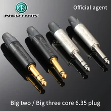 Neutrik 6.35mm Jack Mono Stereo Audio Plug Adapter 2 3 Pole Gold Plated Plug Connector NP2X NP3X NP2RX NP3RX for Guitar DIY Plug
Neutrik 6.35mm Jack Mono Stereo Audio Plug Adapter 2 3 Pole Gold Plated Plug Connector NP2X NP3X NP2RX NP3RX for Guitar DIY Plug