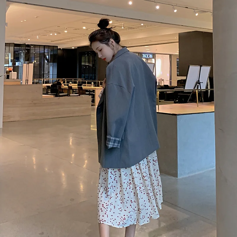 Gray Small Suit Women's 2019 Spring New Style Retro British Style One-Button Casual CHIC Elegant Suit Coat
Gray Small Suit Women's 2019 Spring New Style Retro British Style One-Button Casual CHIC Elegant Suit Coat