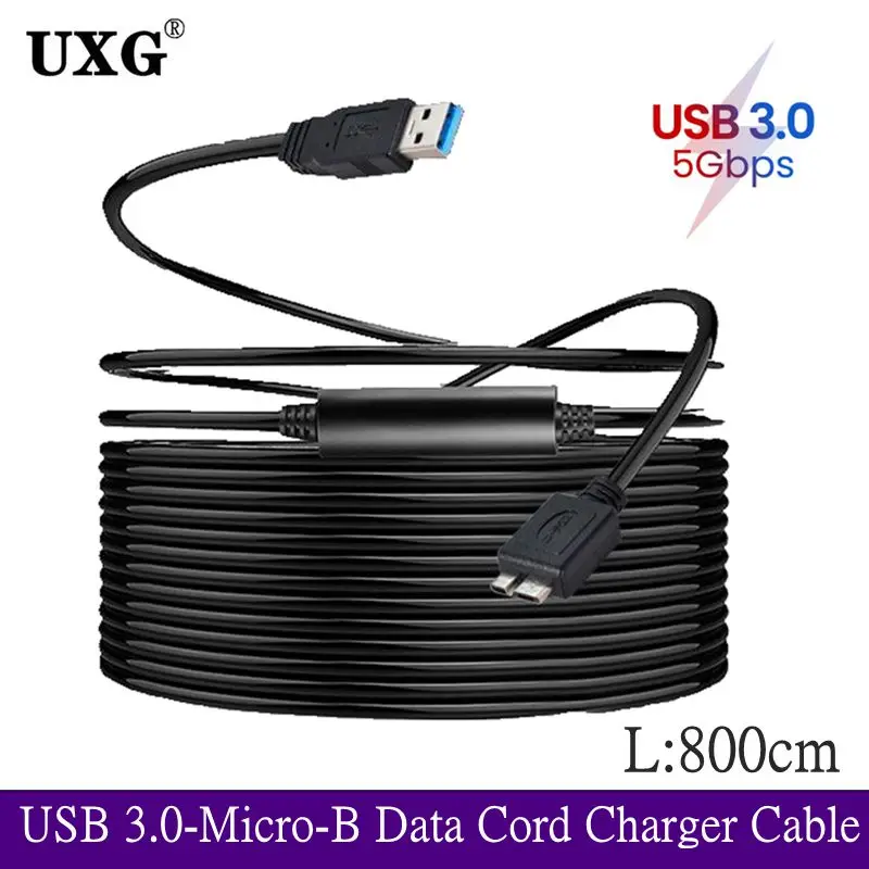 USB 3.0 Cable USB Micro B Male To USB A Male Hard Disk Extension Cable 8M For Mobile Hard Disk USB 3.0 Cable Line Camera 800CM
USB 3.0 Cable USB Micro B Male To USB A Male Hard Disk Extension Cable 8M For Mobile Hard Disk USB 3.0 Cable Line Camera 800CM