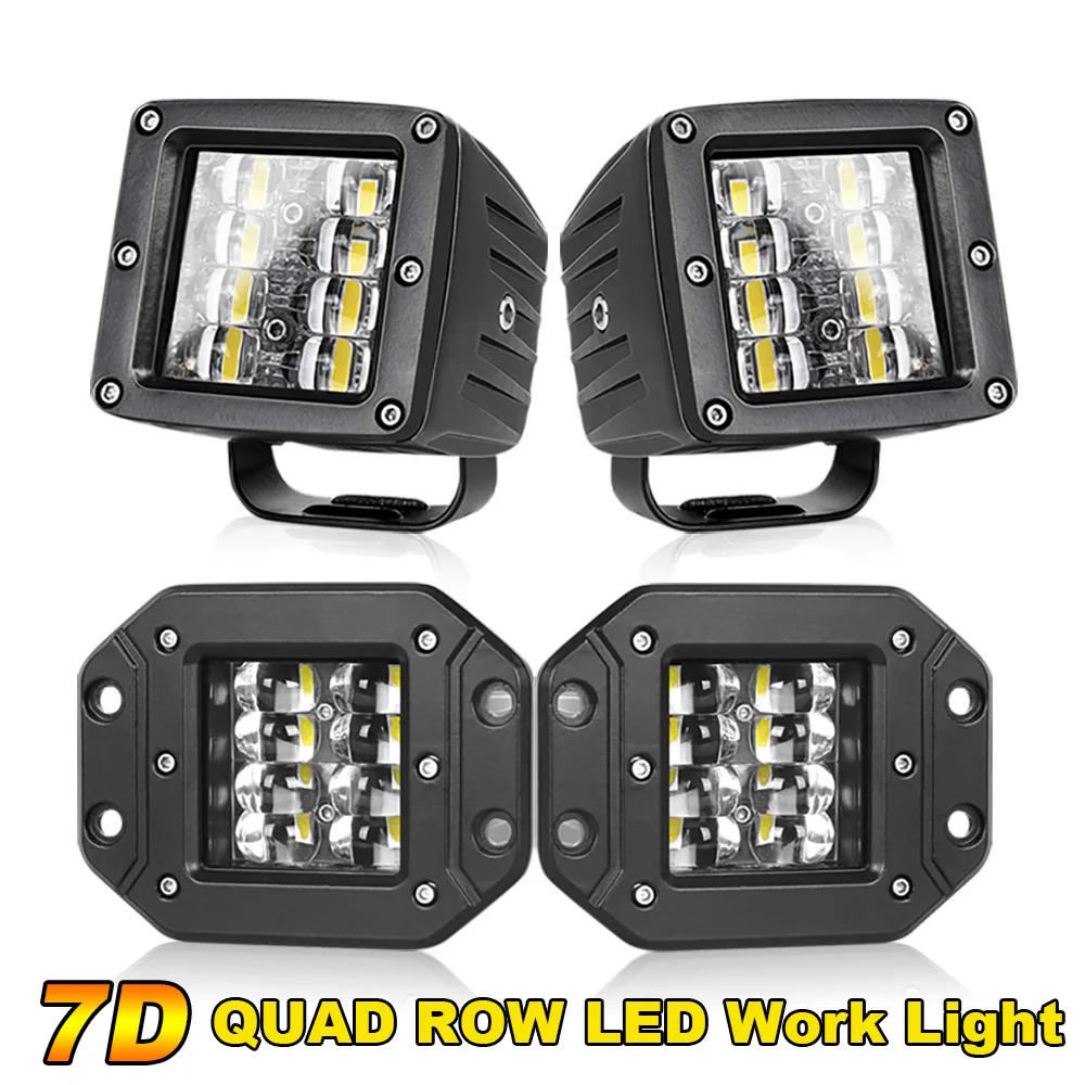 3 inch/5 inch Quad Row LED Work Light Flush Mount Flood Driving Offroad LED Light Bar for Golf Cart Jeep 4WD 4x4 Truck Tractor
3 inch/5 inch Quad Row LED Work Light Flush Mount Flood Driving Offroad LED Light Bar for Golf Cart Jeep 4WD 4x4 Truck Tractor