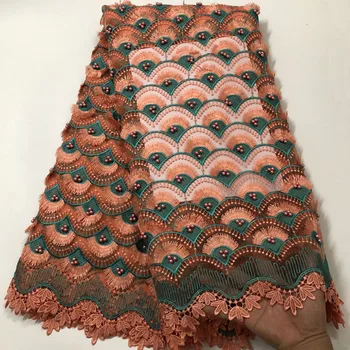 Nigerian Lace Fabrics High Quality Peach+green Embroidered Tulle Lace Fabric 2019 French 3D Flowers Net Lace Fabric Bead T-2501
Nigerian Lace Fabrics High Quality Peach+green Embroidered Tulle Lace Fabric 2019 French 3D Flowers Net Lace Fabric Bead T-2501