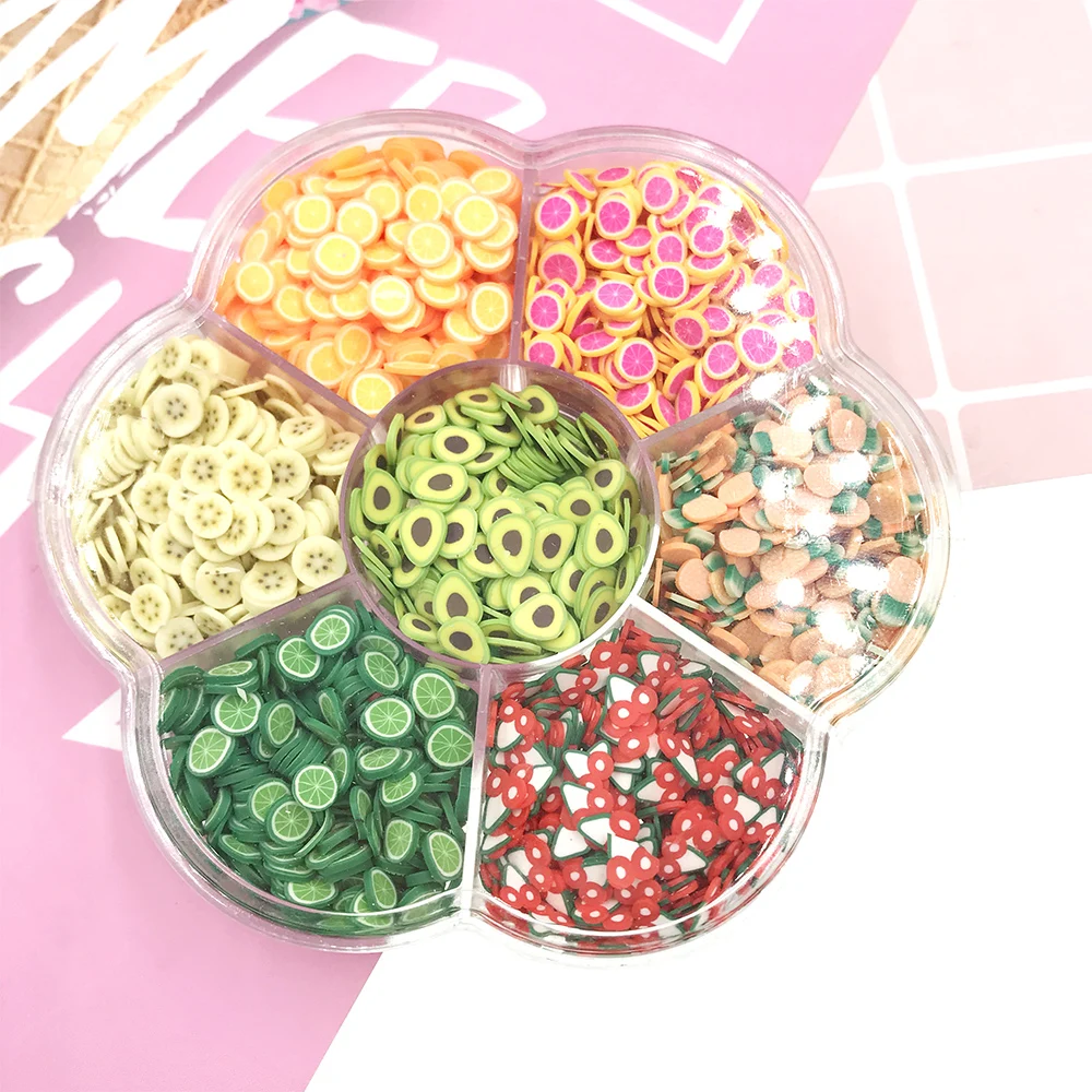 1Box Fruit Slices Fimo Polymer Hot Clay Sprinkles for Crafts DIY Nail Arts Decoration Slime Filling Material Accessories 5mm
1Box Fruit Slices Fimo Polymer Hot Clay Sprinkles for Crafts DIY Nail Arts Decoration Slime Filling Material Accessories 5mm