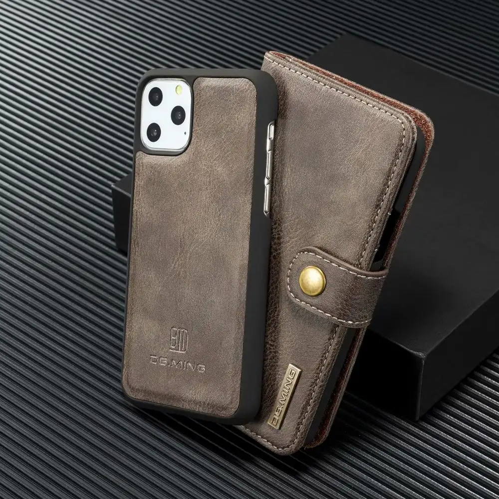 DG.MING Leather Separable Back Case with Magnetic Button Flip Wallet Cover for iPhone 11 11PRO 11 Pro Max
DG.MING Leather Separable Back Case with Magnetic Button Flip Wallet Cover for iPhone 11 11PRO 11 Pro Max